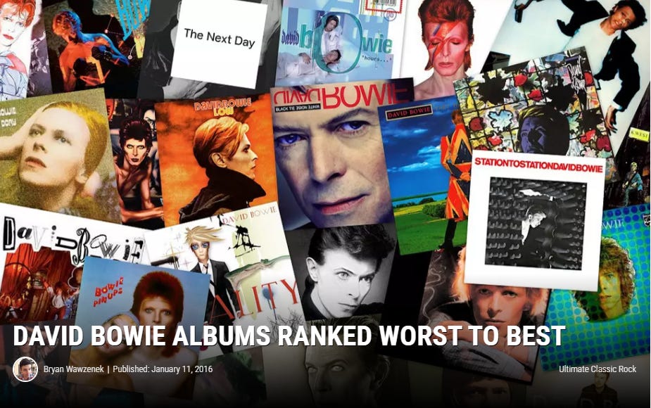 david bowie albums